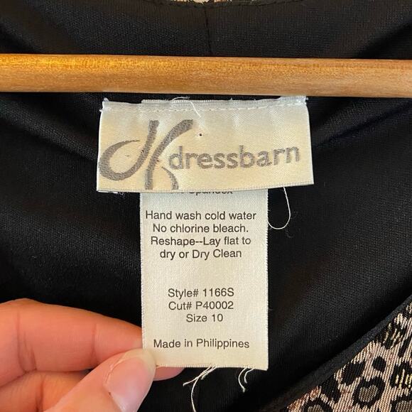 Vintage 90s Size 10 Dress Barn Neutral Leopard Print Cheetah Print Mini Dress - Picture 9 of 11